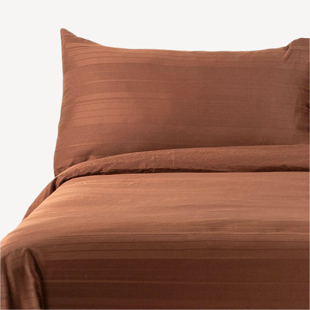 Cocoa Front Reversible Duvet Cover Set
