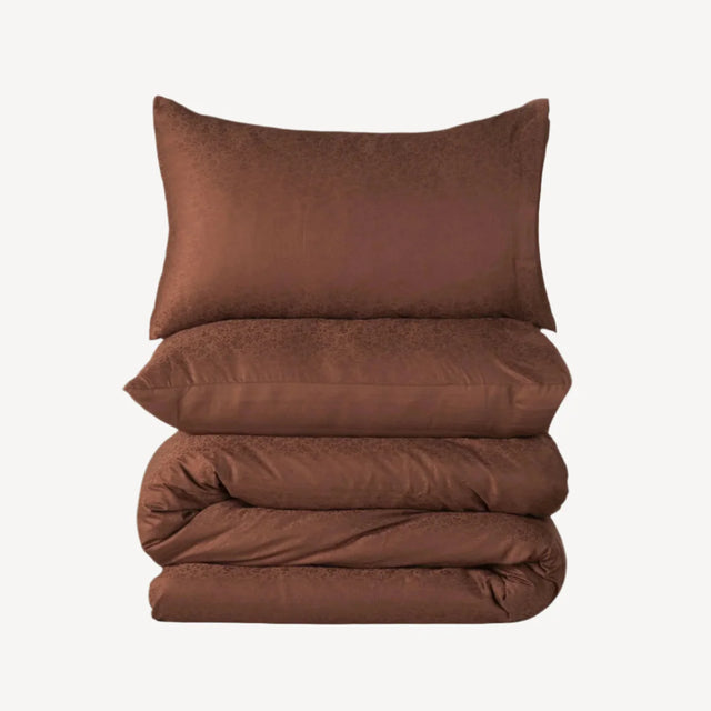 Cocoa Front Reversible Duvet Cover Set