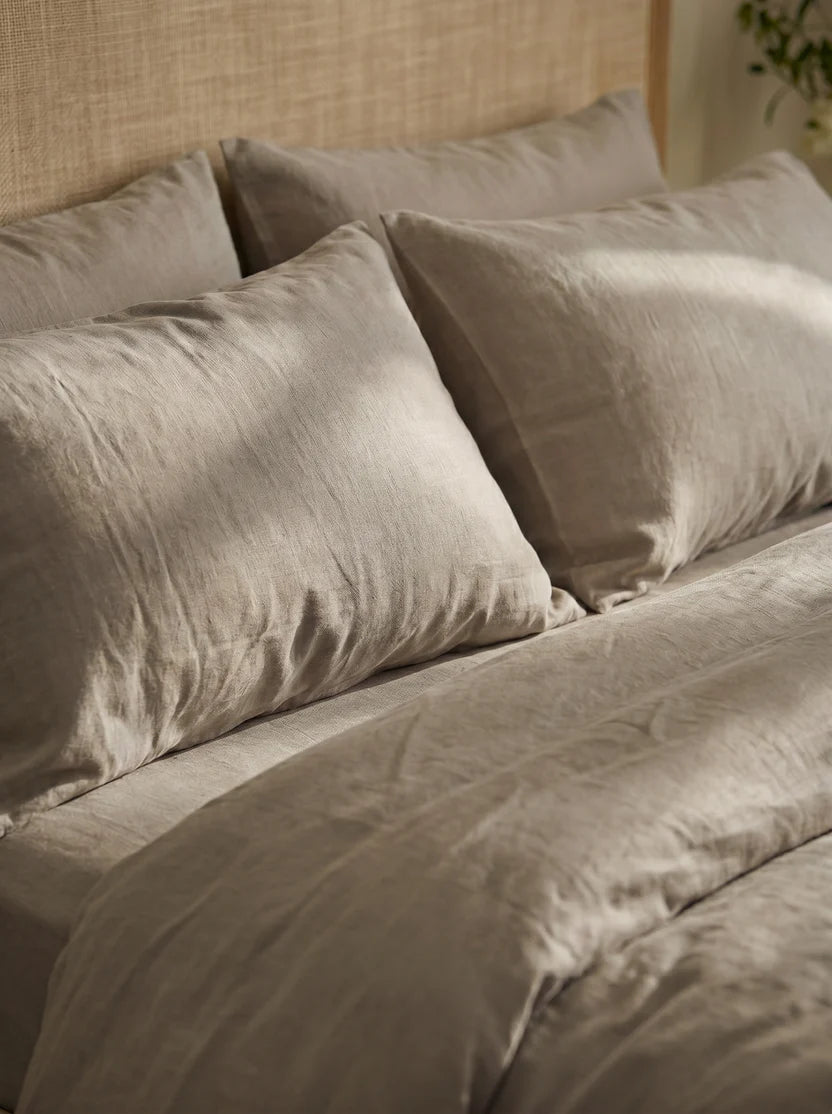 Silver Canvas Pillow Covers
