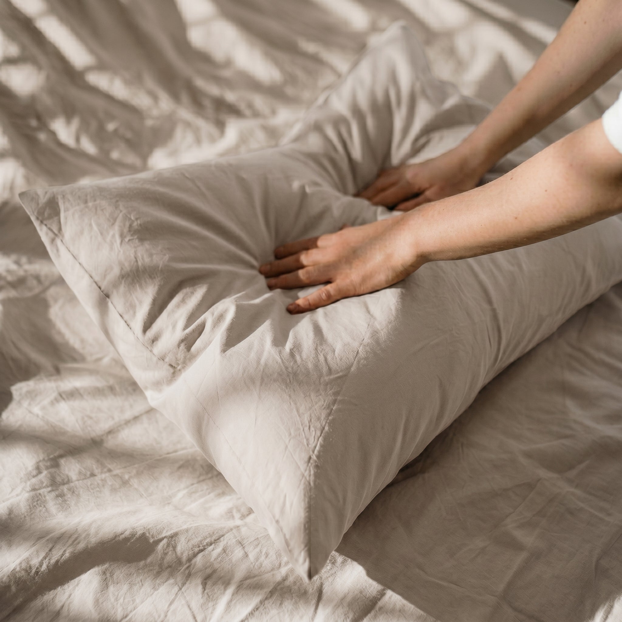 Silver Canvas Pillow Covers