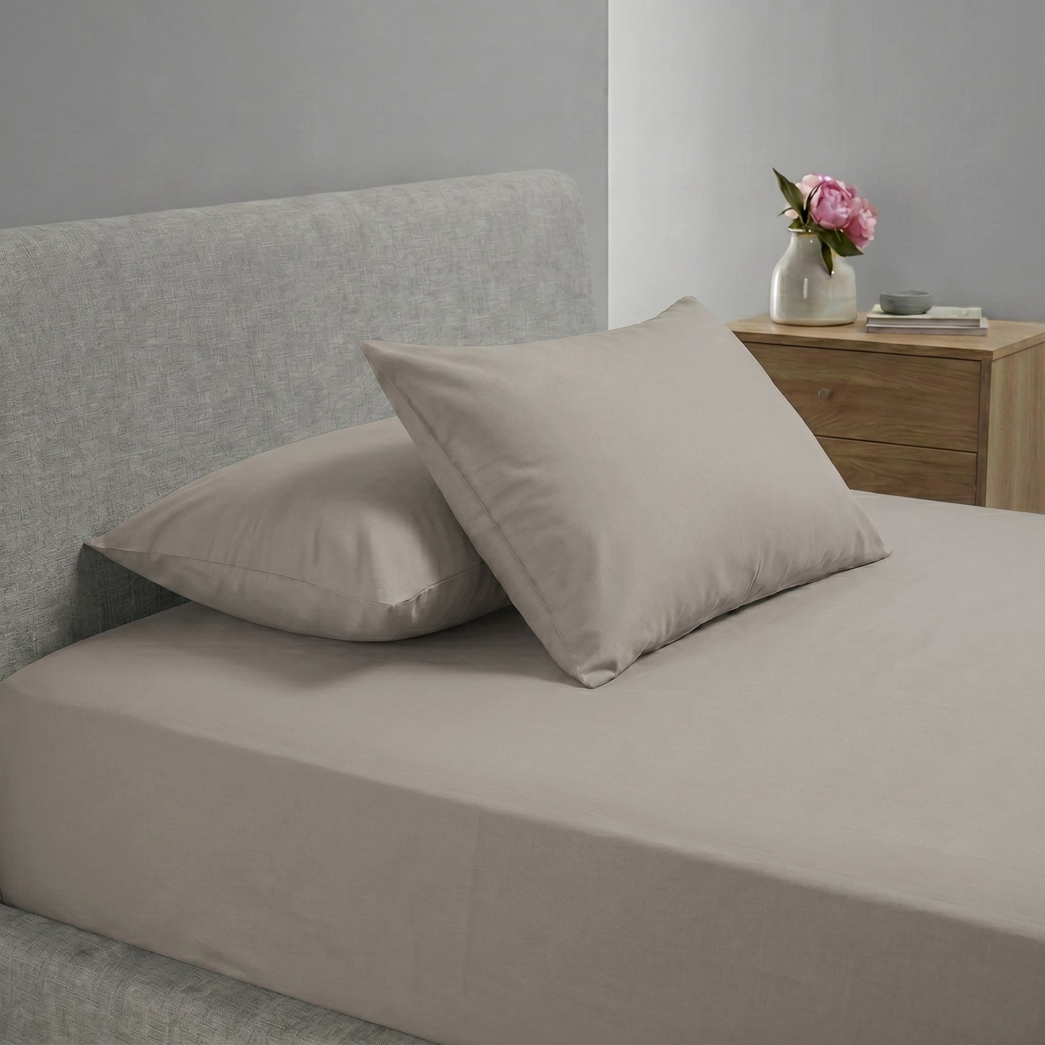 Silver Canvas Pillow Covers